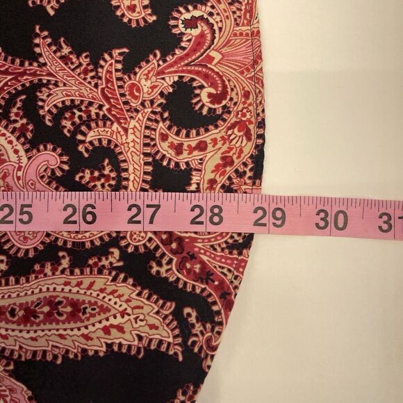 Chaps Ralph Lauren Button Up Shirt Top Size 2X Dark Paisley Flip Cuff Cotton - Picture 8 of 8